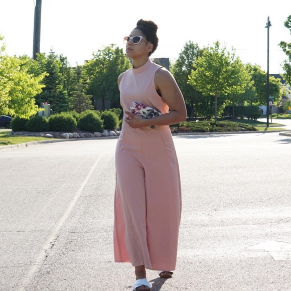 Pink Wide Leg Jumpsuit - Picture 3 of 3